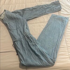 Girls Old Navy Light Blue Denim Jumpsuit